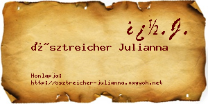 Ösztreicher Julianna névjegykártya